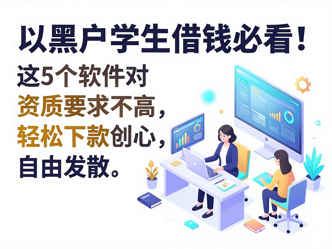 黑户学生借钱必看！这5个软件对资质要求不高，轻松下款