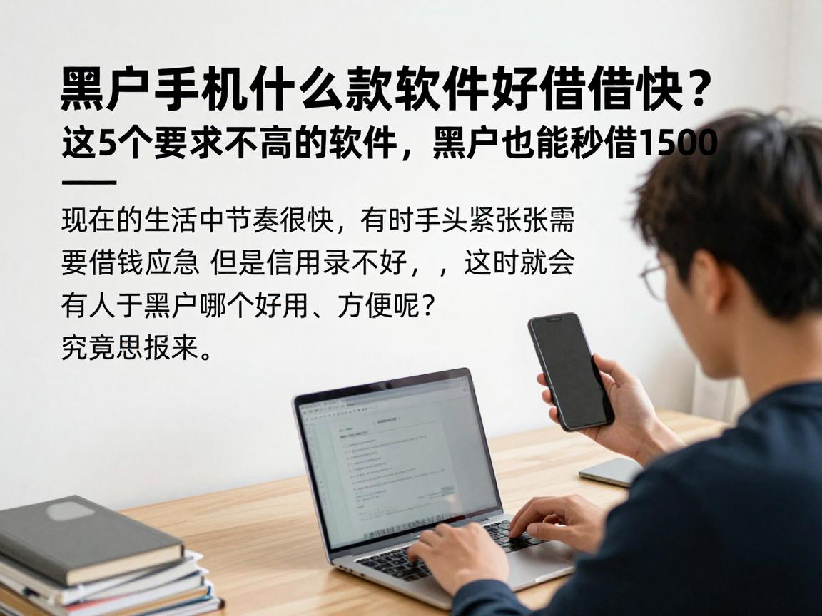 黑户手机什么借款软件好借钱快？这5个要求不高的软件，黑户也能秒借1500