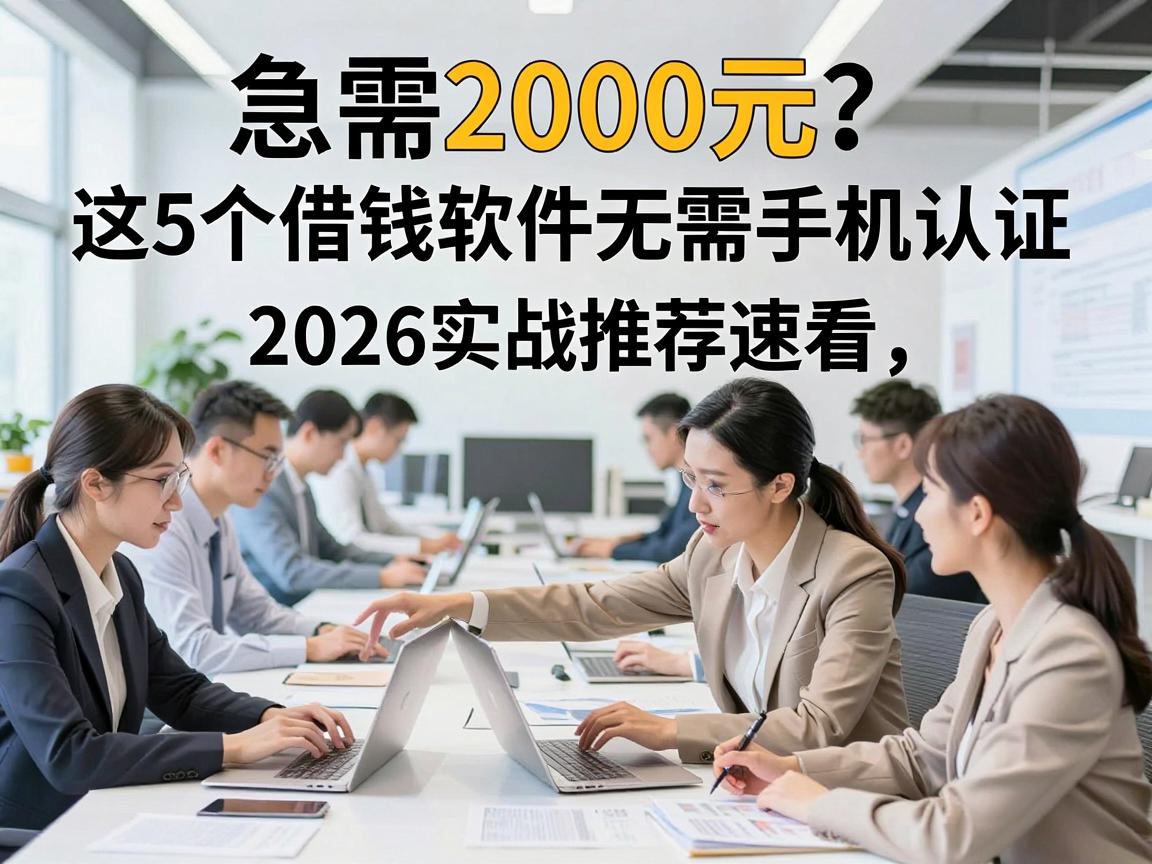 急需2000元？这5个借钱软件无需手机认证，2026实战推荐速看！