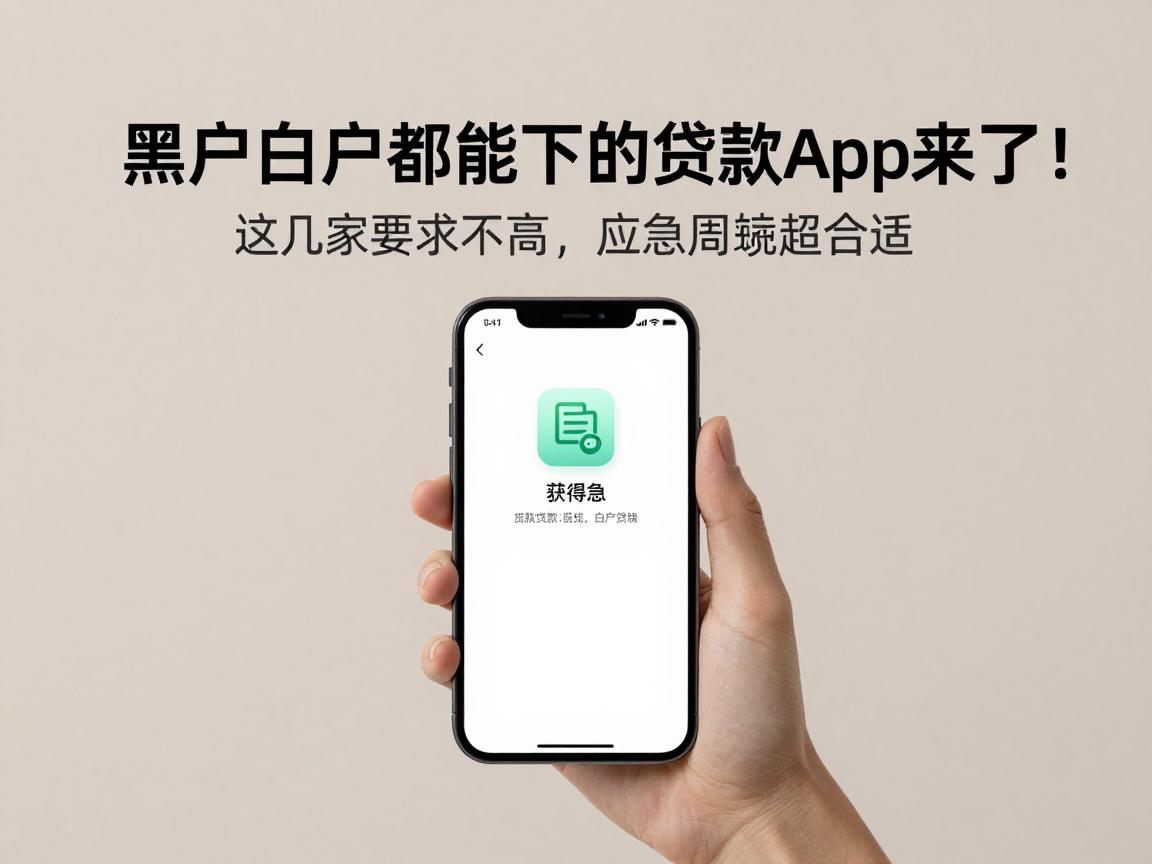 黑户白户都能下的贷款app来了！这几家要求不高，应急周转超合适