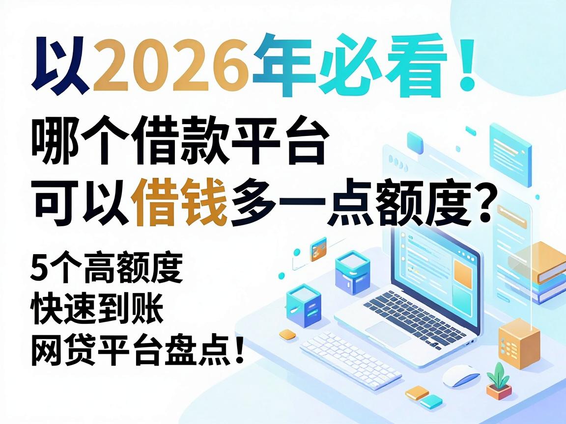 2026年必看！哪个借款平台可以借钱多一点额度？5个高额度快速到账网贷平台盘点
