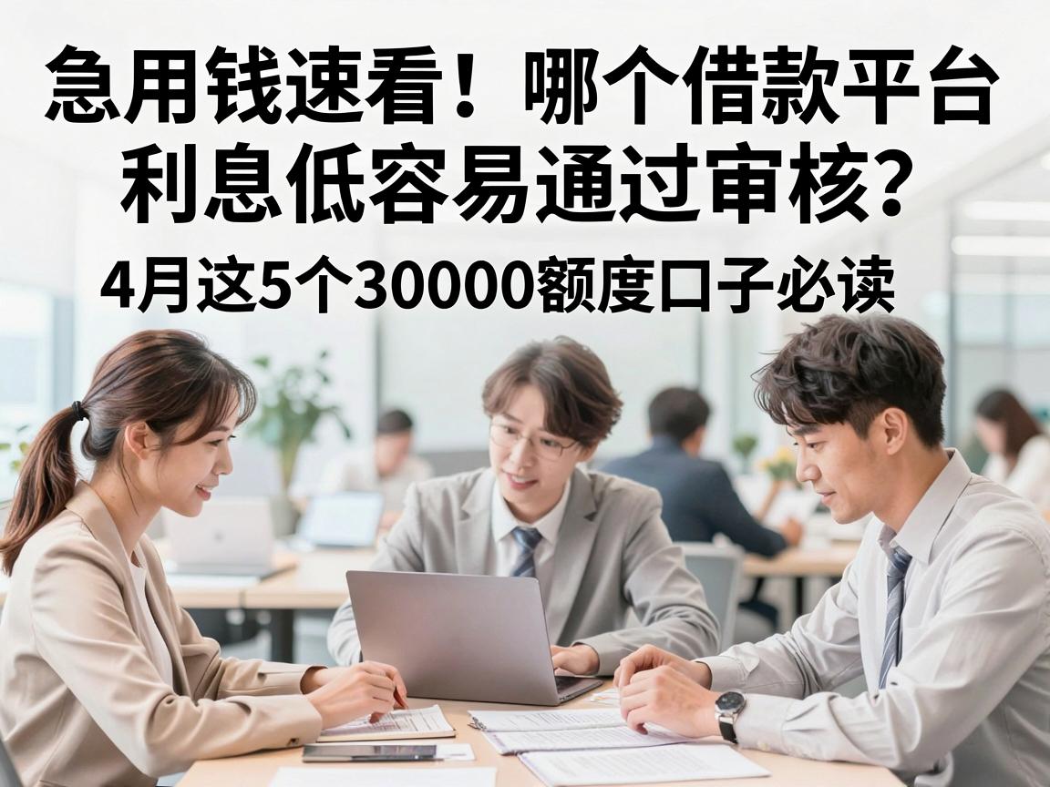 急用钱速看！哪个借款平台利息低容易通过审核？4月这5个30000额度口子必读
