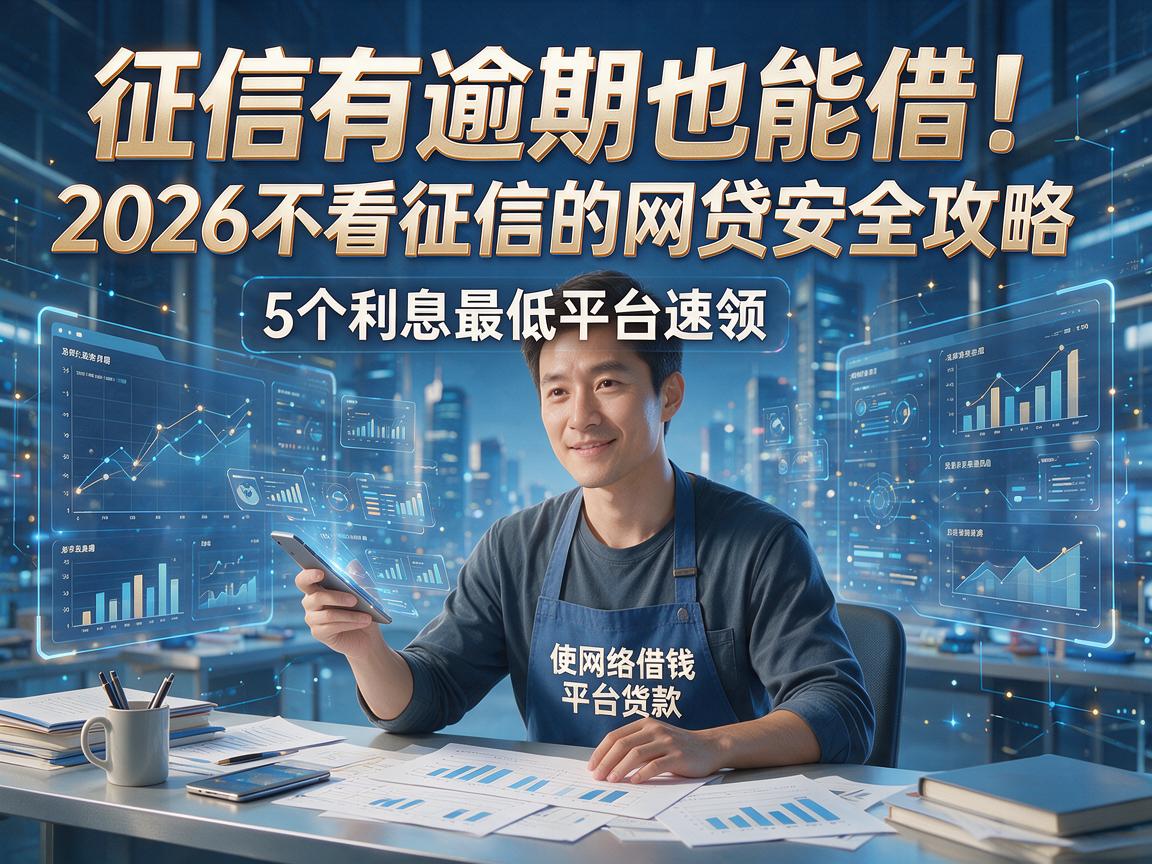 征信有逾期也能借！2026不看征信的网贷安全攻略，5个利息最低平台速领