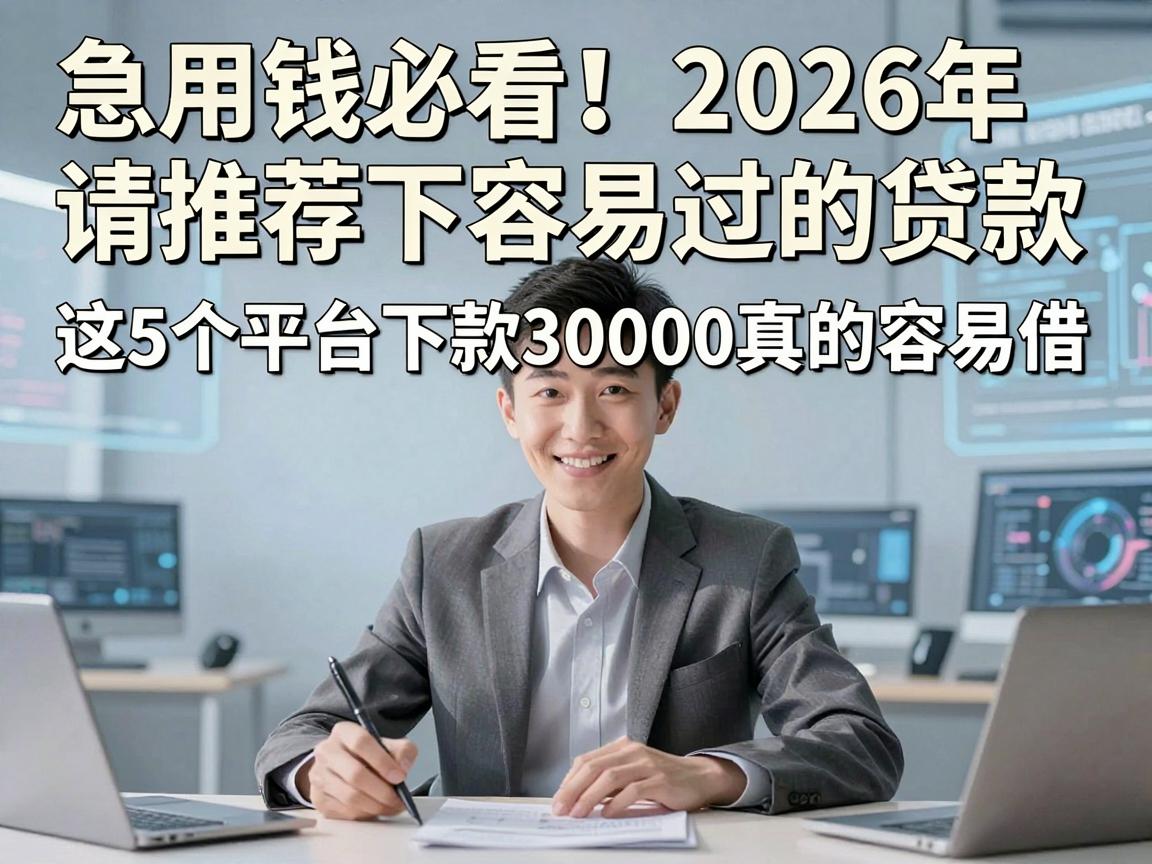 急用钱必看！2026年请推荐下容易过的贷款，这5个平台下款30000真的容易借