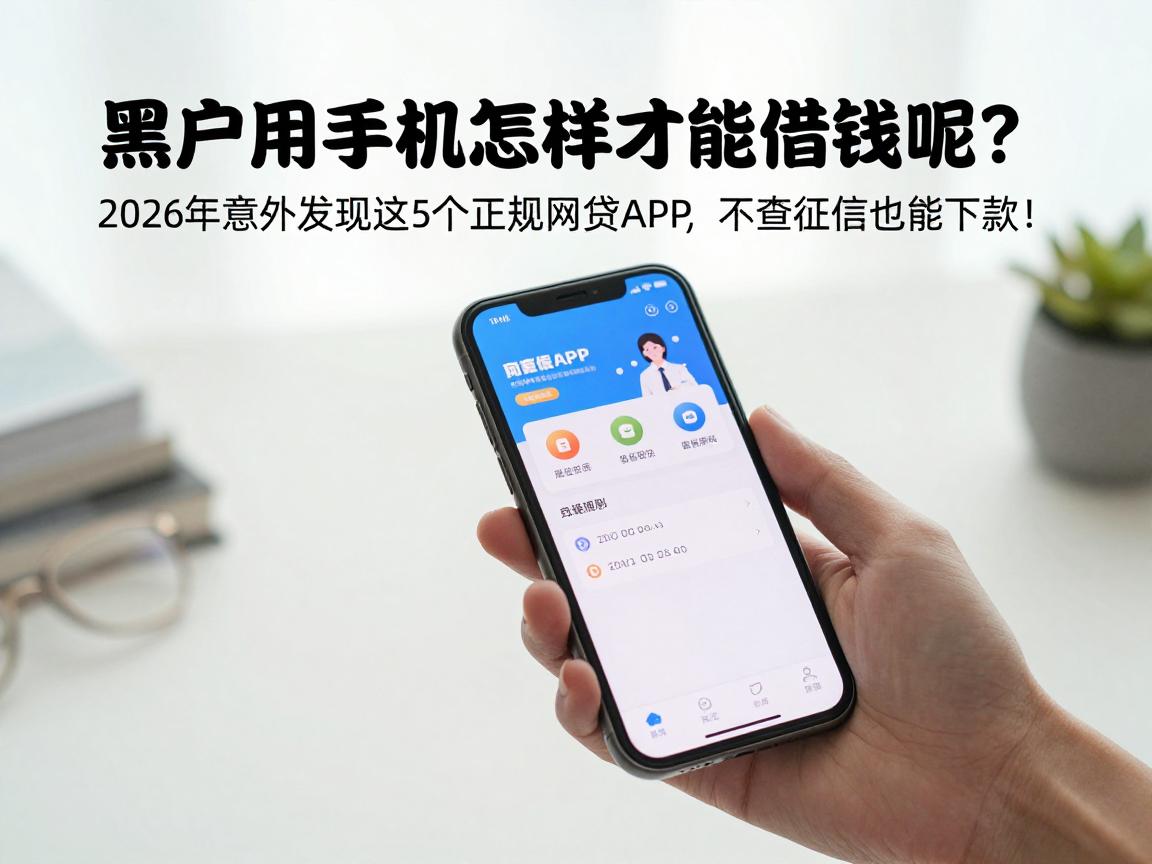 黑户用手机怎样才能借钱呢？2026年意外发现这5个正规网贷APP，不查征信也能下款！