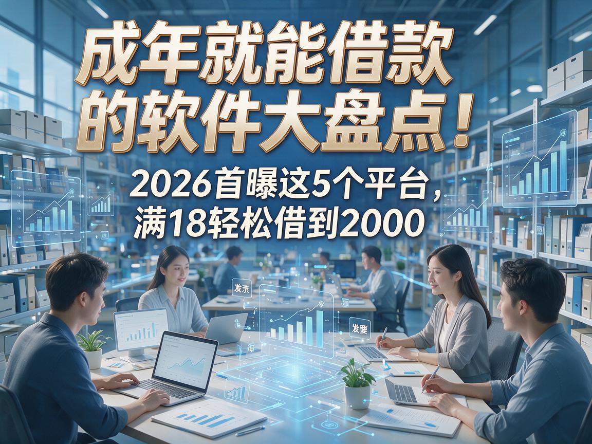 成年就能借款的软件大盘点！2026首曝这5个平台，满18轻松借到2000