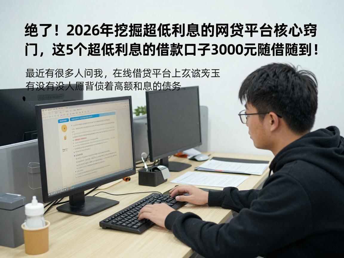 绝了！2026年挖掘超低利息的网贷平台核心窍门，这5个超低利息的借款口子3000元随借随到！