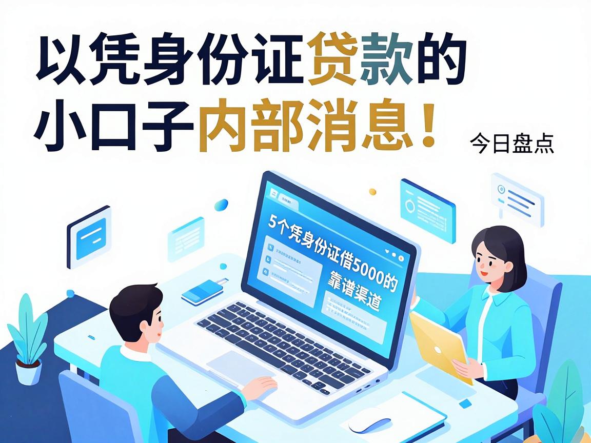 凭身份证贷款的小口子内部消息！今日盘点5个凭身份证借5000的靠谱渠道