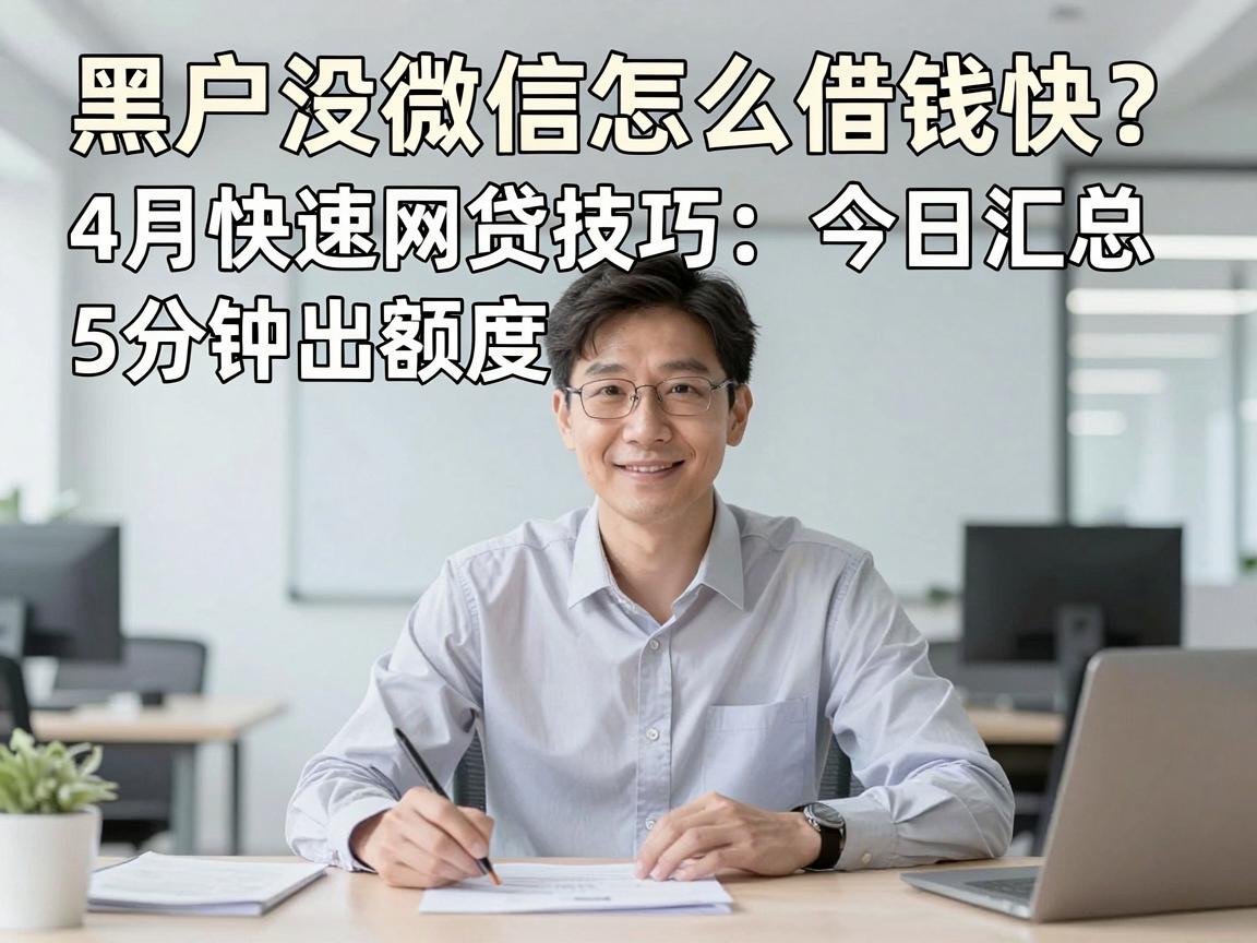 黑户没微信怎么借钱快？4月快速网贷技巧：5分钟出额度今日汇总！