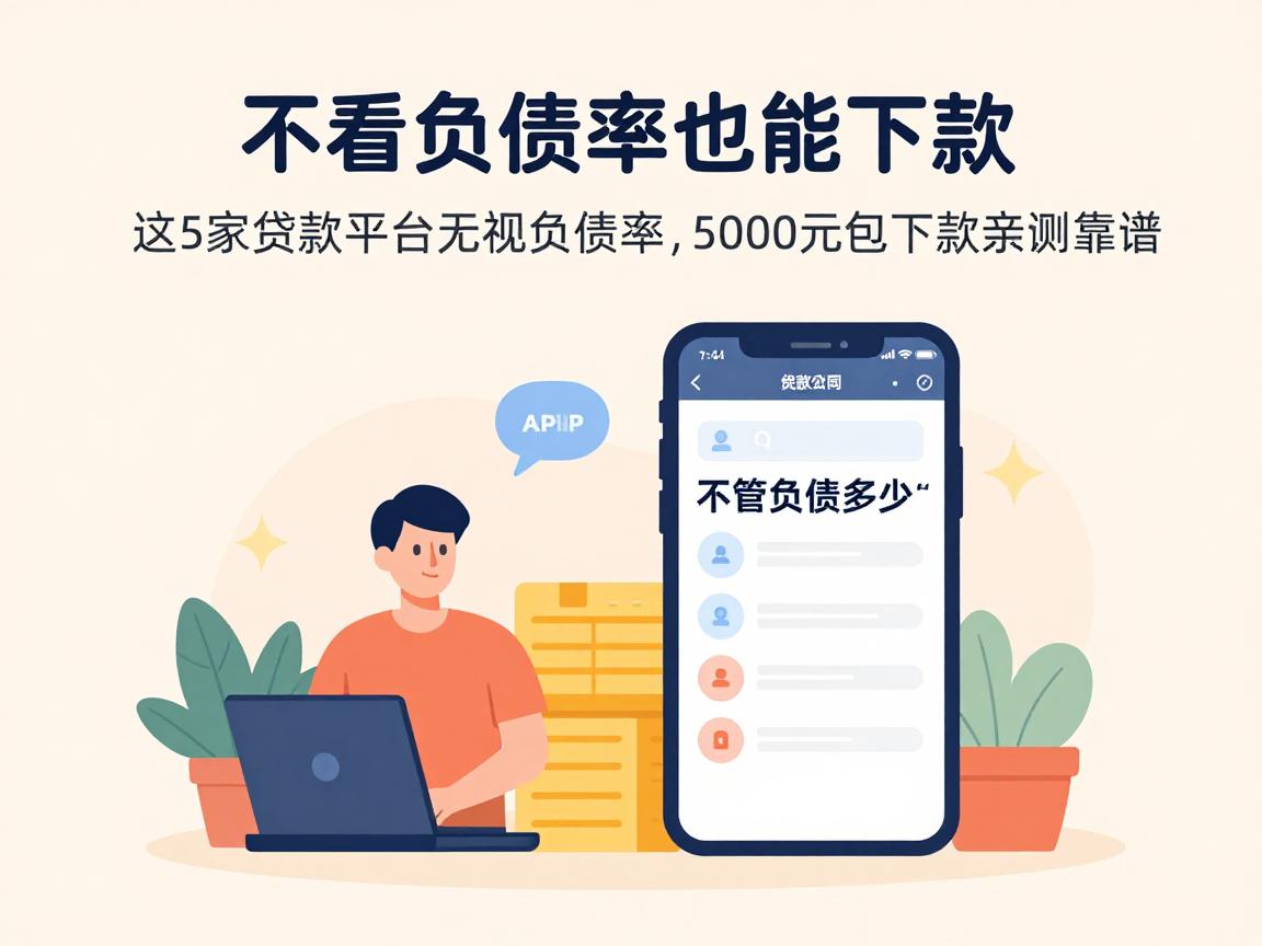 不看负债率也能下款！这5家贷款平台无视负债率，5000元包下款APP亲测靠谱