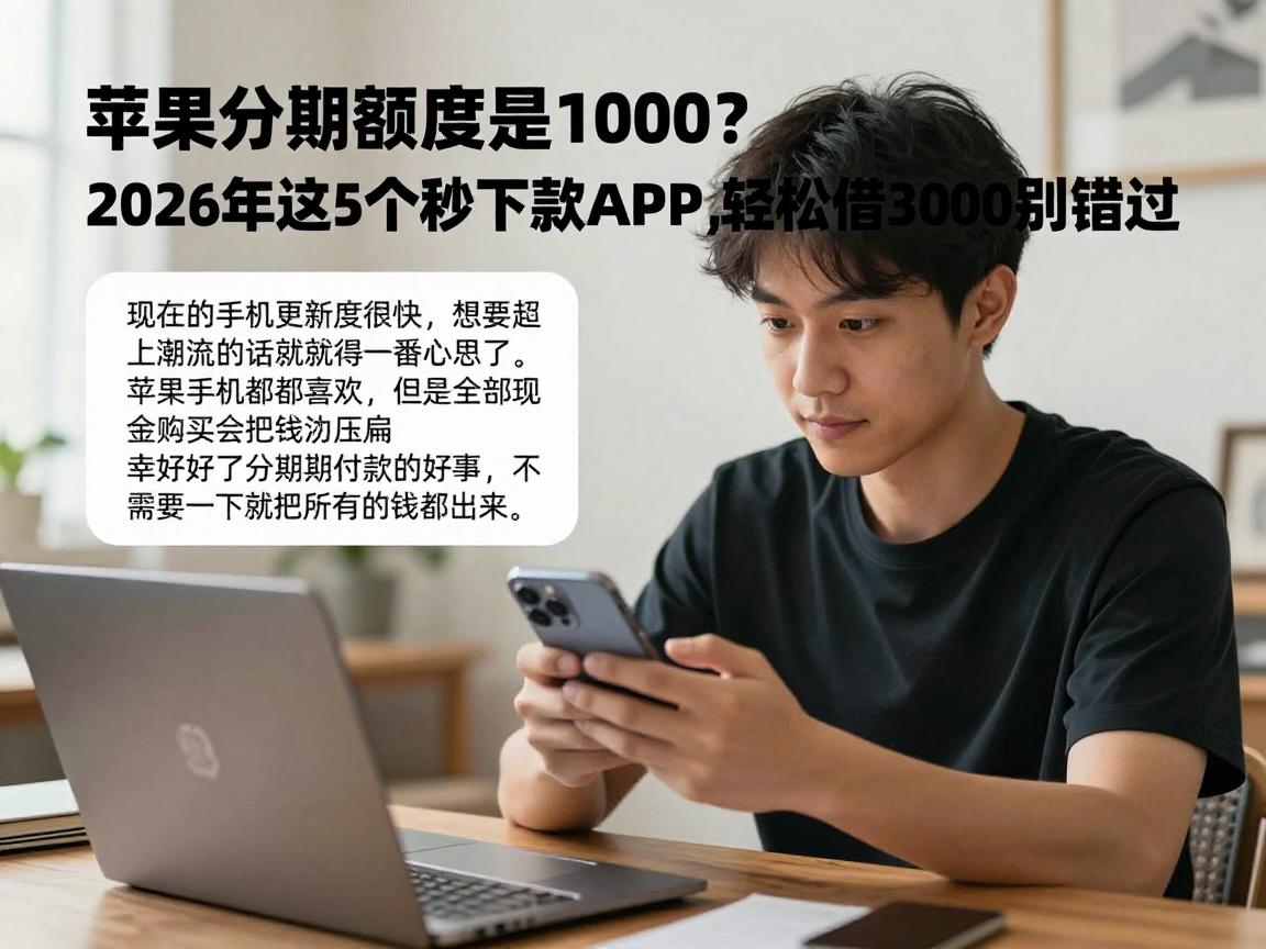 苹果分期额度是1000？2026年这5个秒下款APP，轻松借到3000别错过