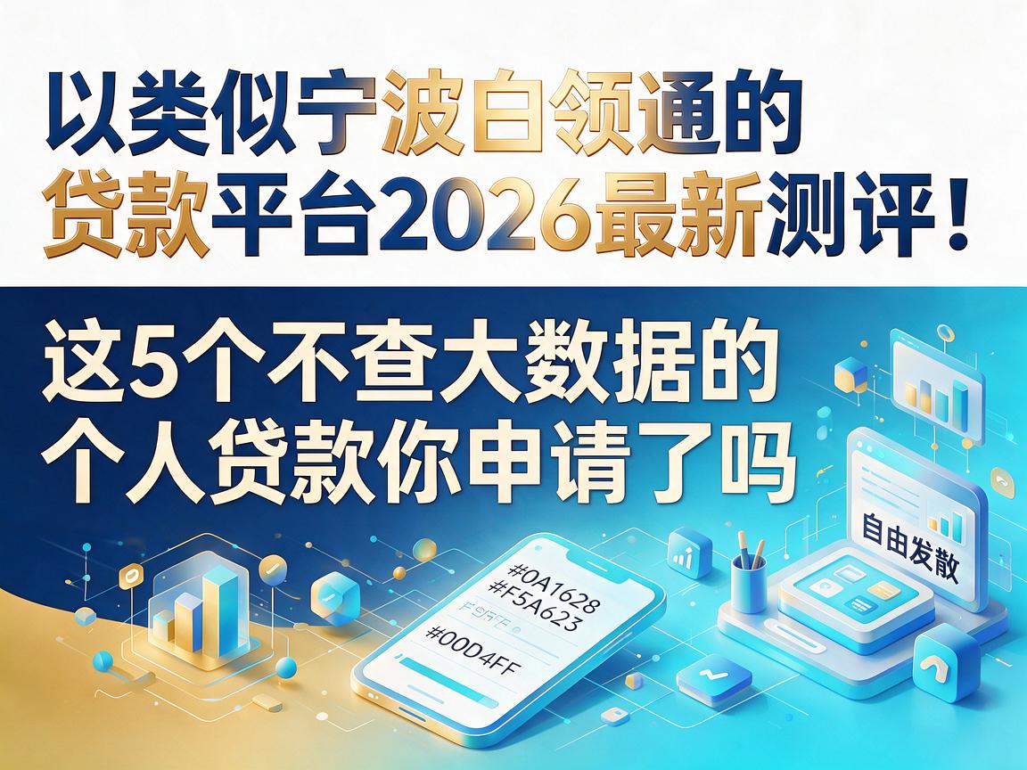 类似宁波白领通的贷款平台2026最新测评！这5个不查大数据的个人贷款你申请了吗