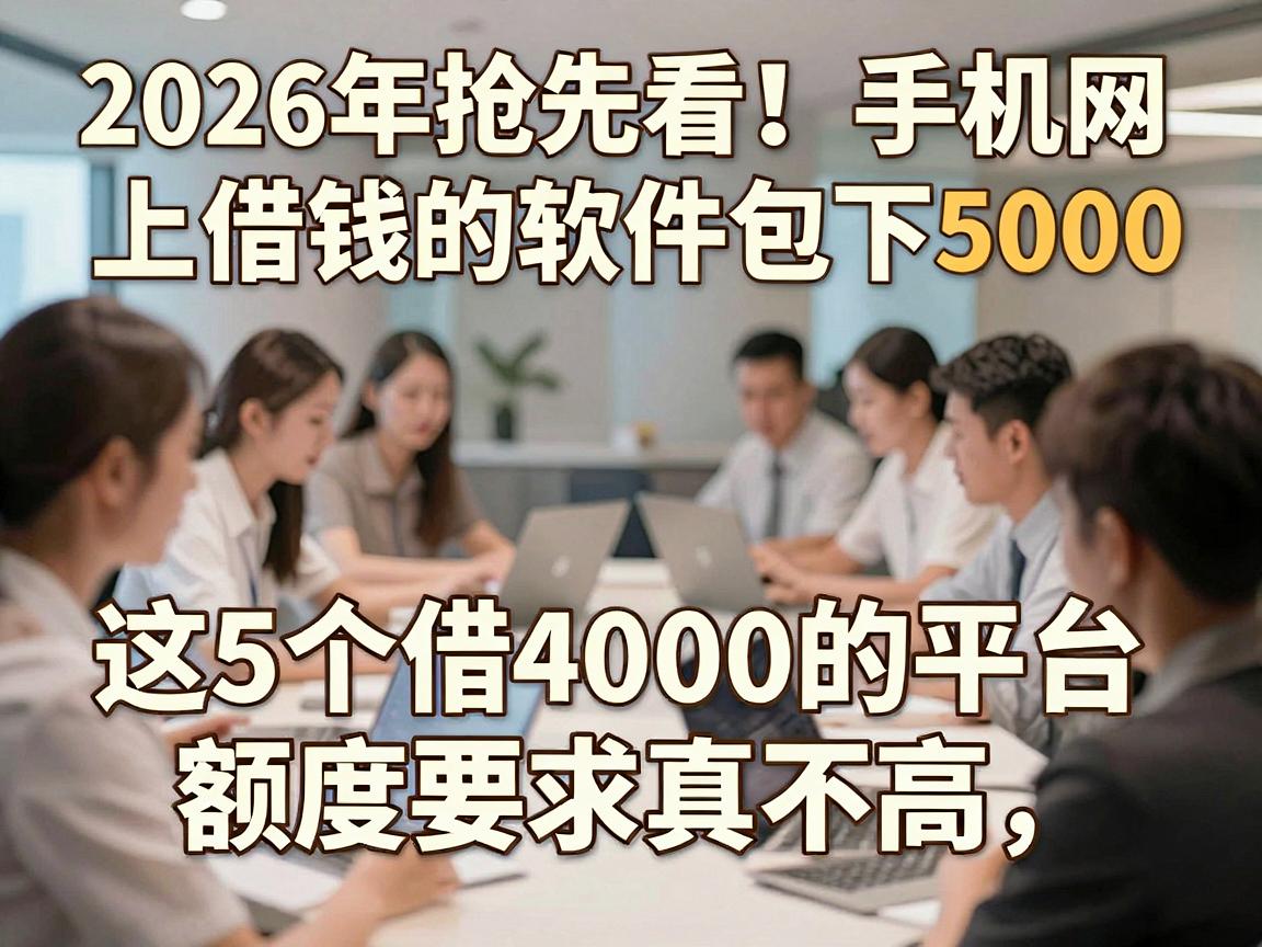 2026年抢先看！手机网上借钱的软件包下5000，这5个借4000的平台额度要求真不高