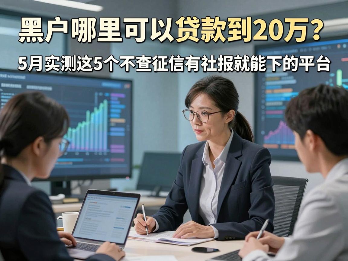黑户哪里可以贷款到20万？5月实测这5个不查征信有社保就能下的平台