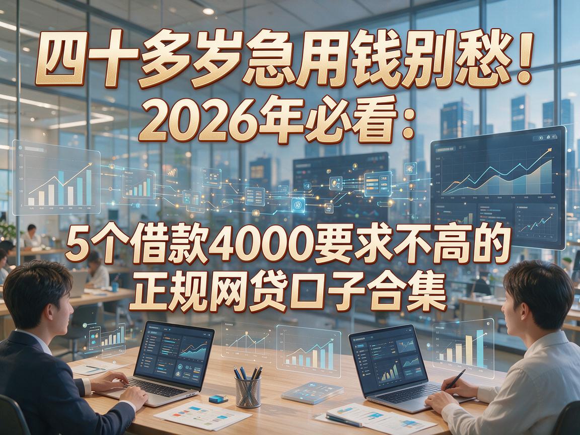 四十多岁急用钱别愁！2026年必看：5个借款4000要求不高的正规网贷口子合集