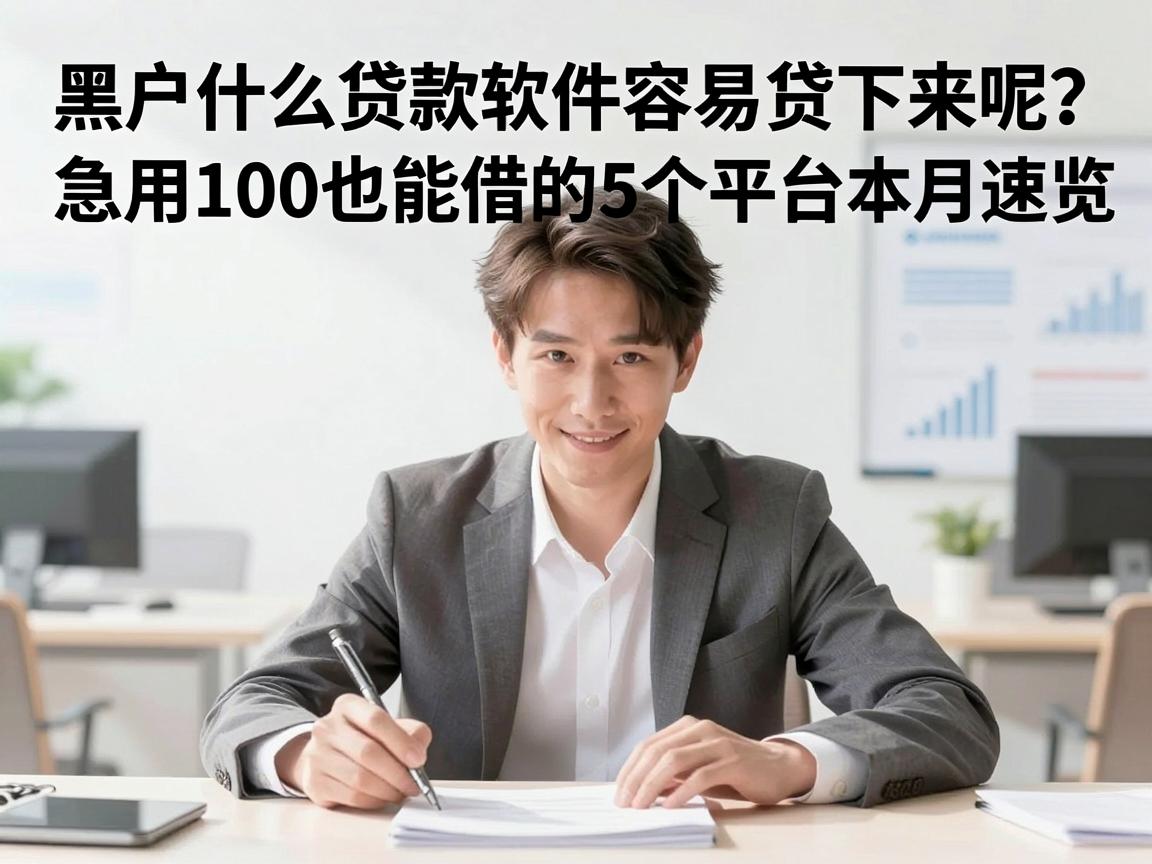 黑户什么贷款软件容易贷下来呢？急用100也能借的5个平台本月速览