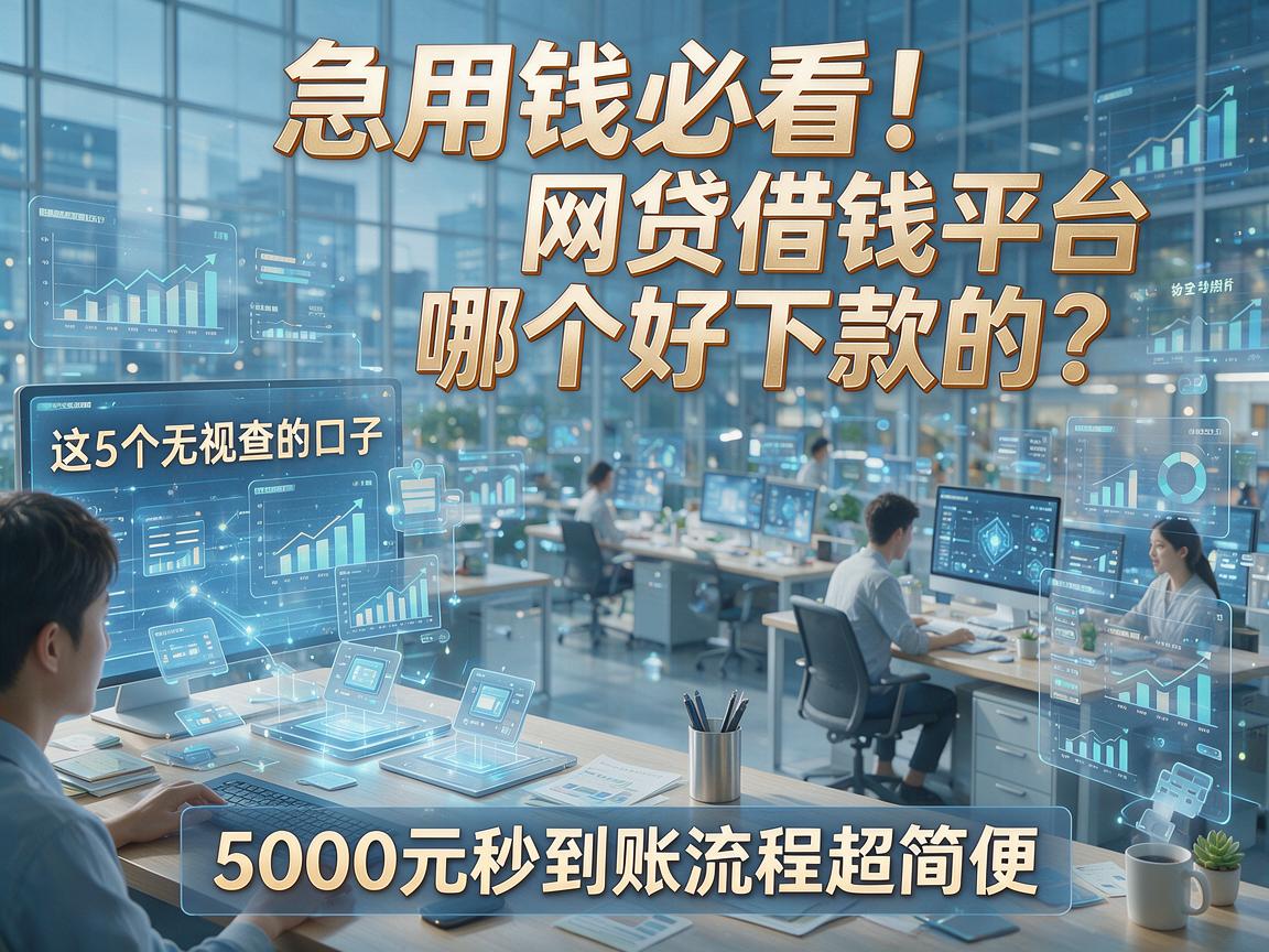 急用钱必看！网贷借钱平台哪个好下款的？这5个无视查的口子，5000元秒到账流程超简便