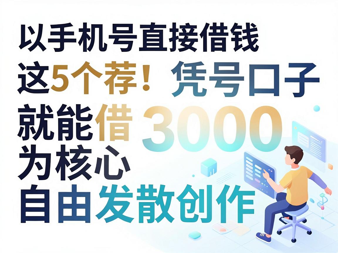 手机号直接借钱软件推荐！这5个口子凭号码就能借3000
