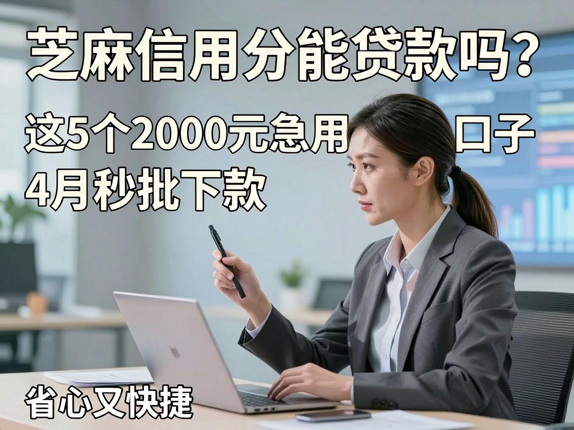 芝麻信用分能贷款吗？这5个2000元急用口子4月秒批下款，省心又快捷！