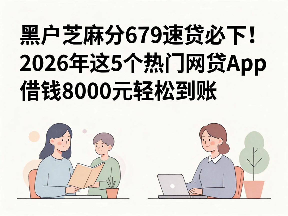 黑户芝麻分679速贷必下！2026年这5个热门网贷App，借钱8000元轻松到账