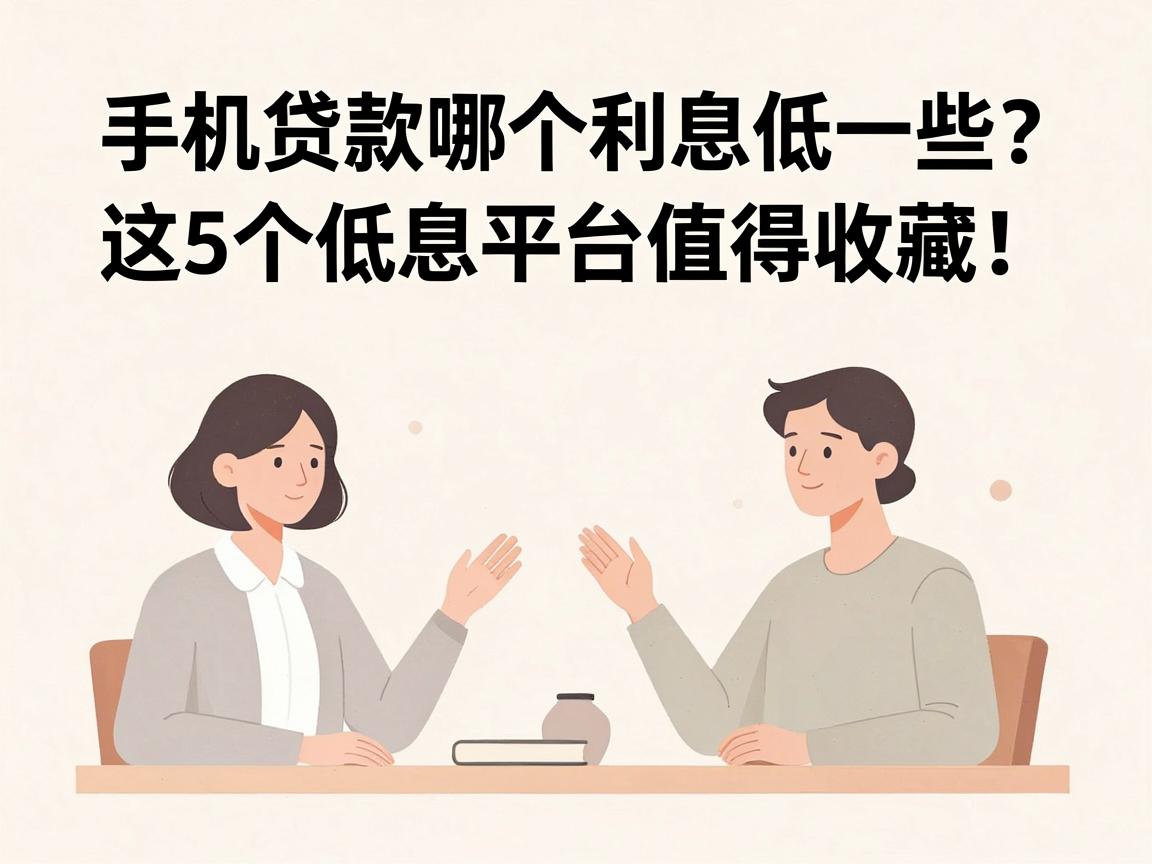 手机贷款哪个利息低些？这5个低息平台值得收藏！