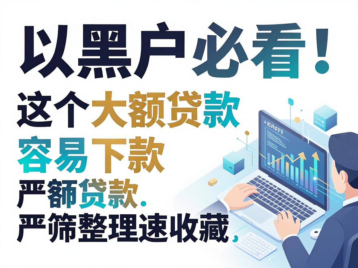 黑户必看！这5个大额贷款容易下款，严筛整理速收藏