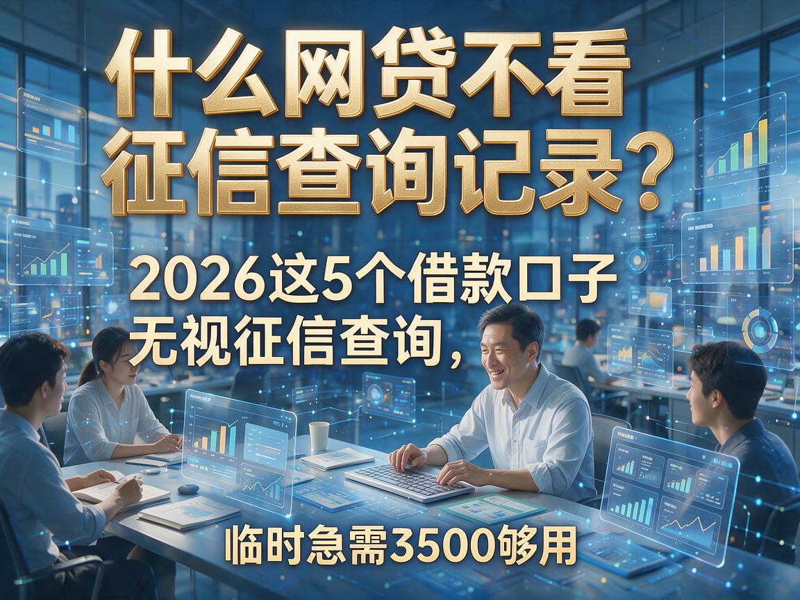 什么网贷不看征信查询记录？2026这5个借款口子无视征信查询，临时急需3500够用！