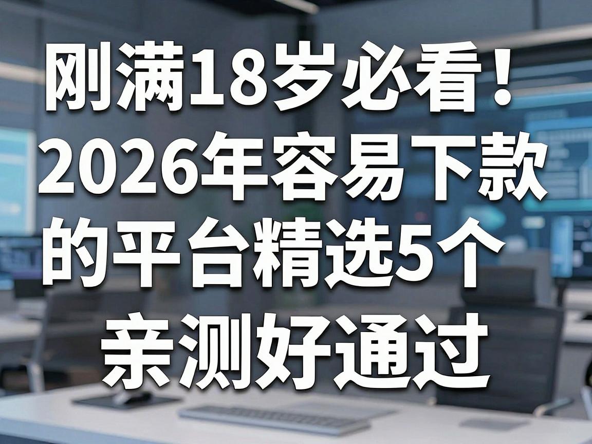 刚满18岁必看！2026年容易下款的平台精选5个，亲测好通过