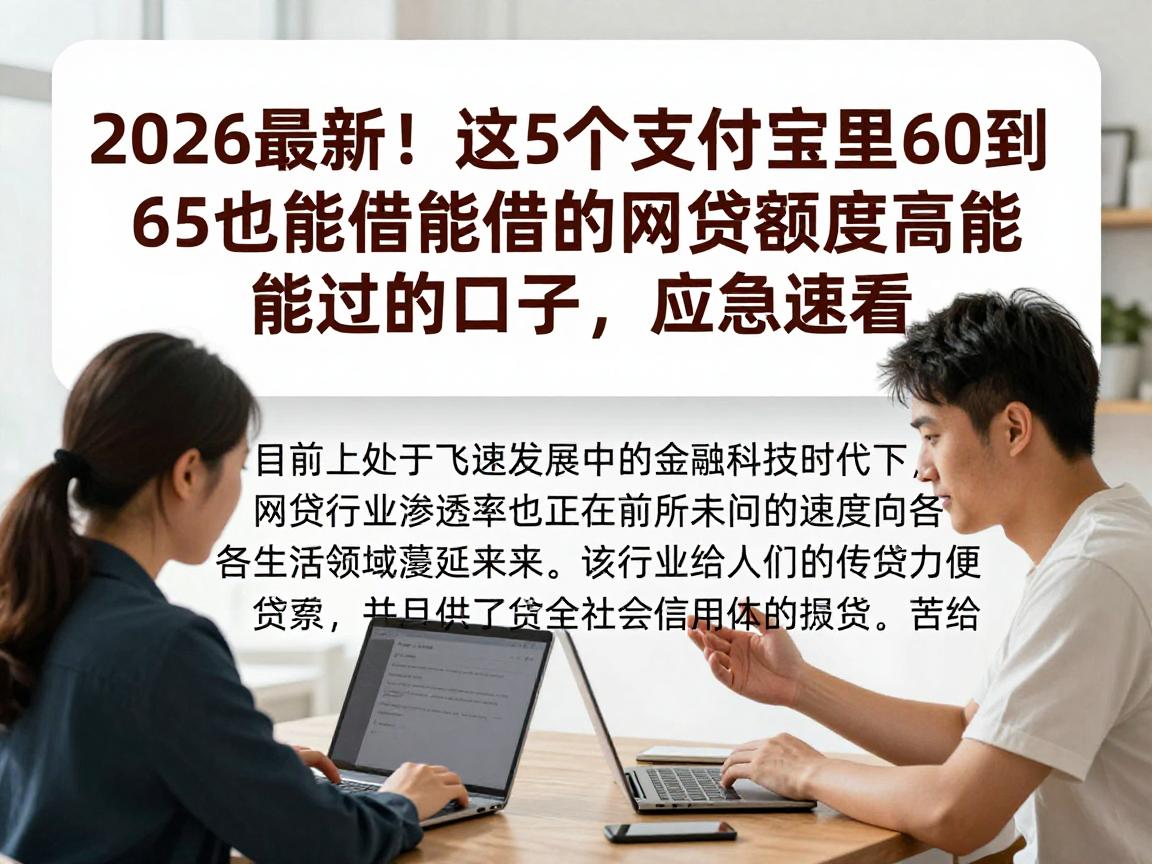 2026最新！这5个支付宝里60到65也能借的网贷额度高能过的口子，应急速看！
