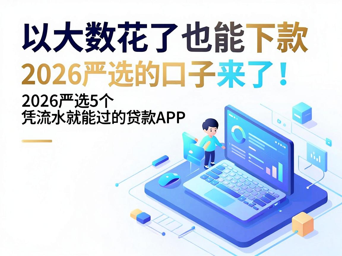 大数据花了也能下款的口子来了！2026严选5个凭流水就能过的贷款APP