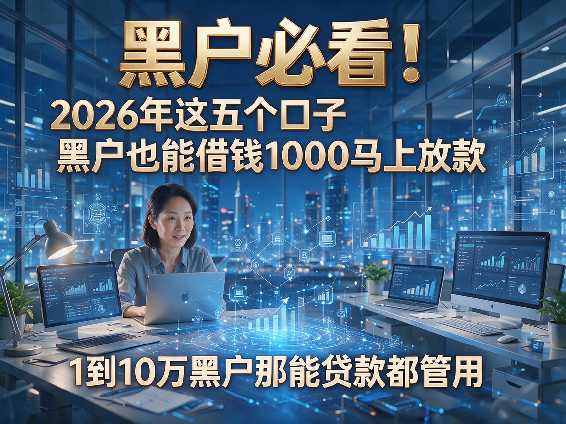 黑户必看！2026年这五个口子黑户也能借钱1000马上放款，1到10万黑户那能贷款都管用