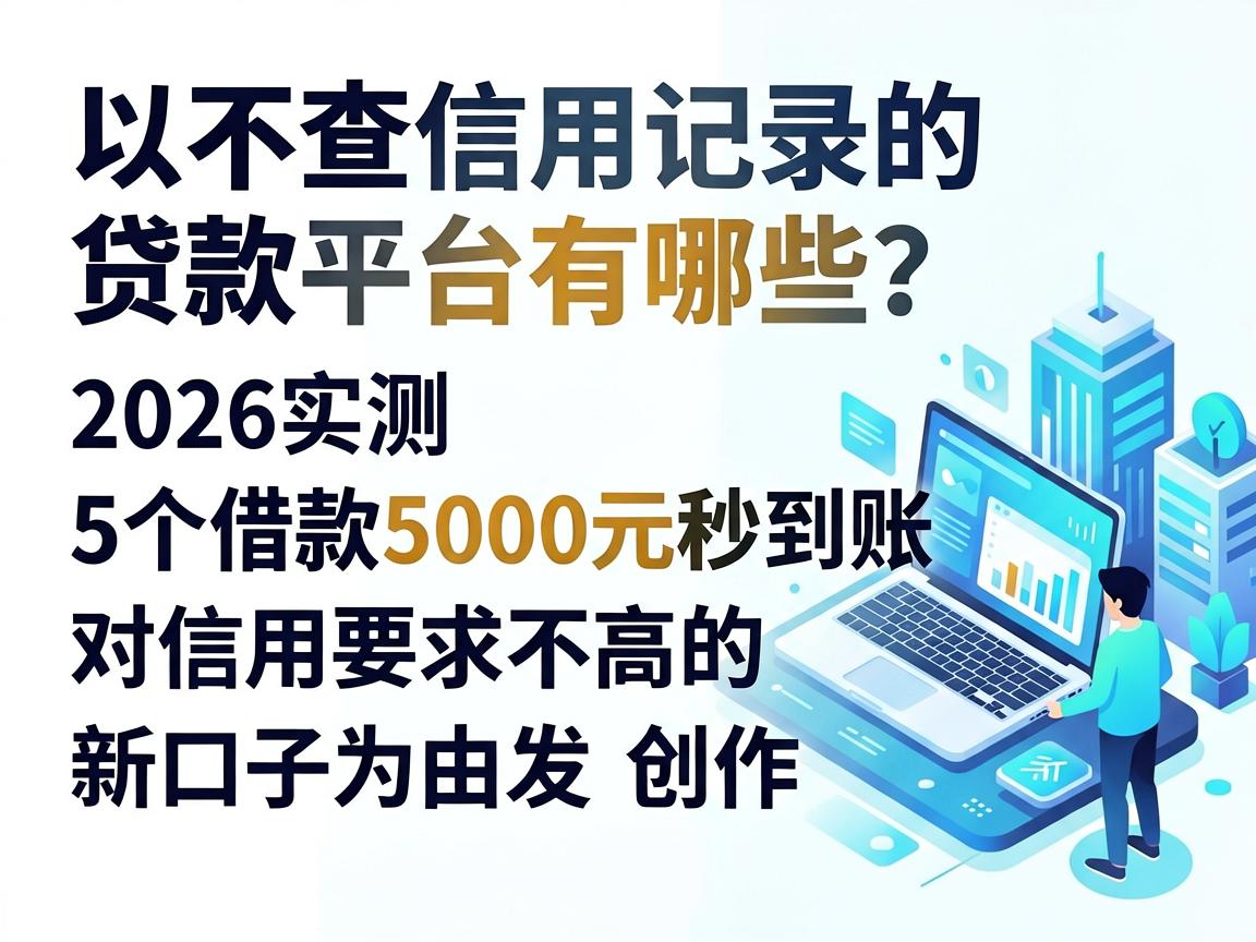不查信用记录的贷款平台有哪些？2026实测5个借款5000元秒到账、对信用要求不高的新口子
