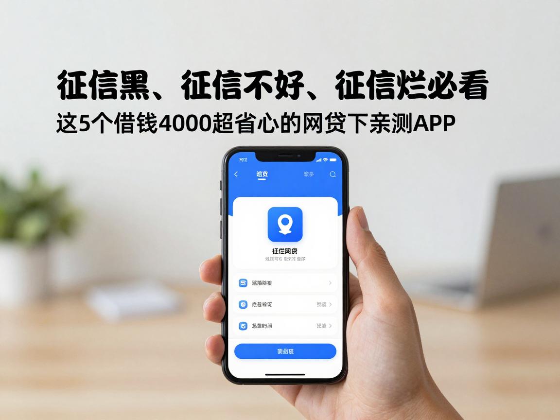 征信黑、征信不好、征信烂必看！这5个借钱4000超省心的网贷下款APP，亲测有效