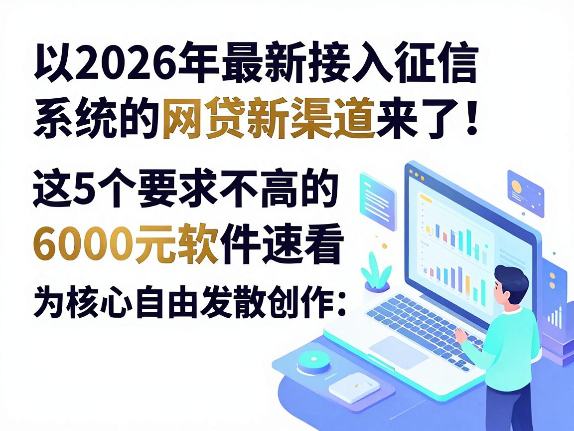 2026年最新接入征信系统的网贷新渠道来了!这5个要求不高的6000元软件速看