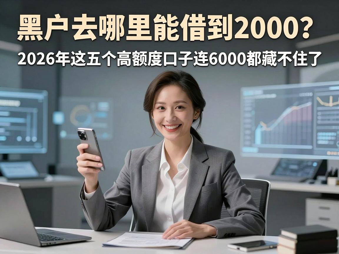 黑户去哪里能借到2000？2026年这五个高额度口子连6000都藏不住了！