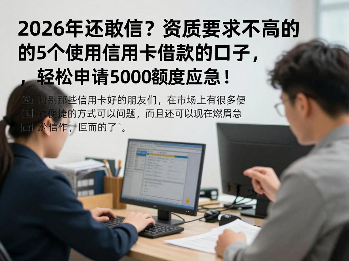 2026年还敢信？资质要求不高的5个使用信用卡借款的口子，轻松申请5000额度应急！