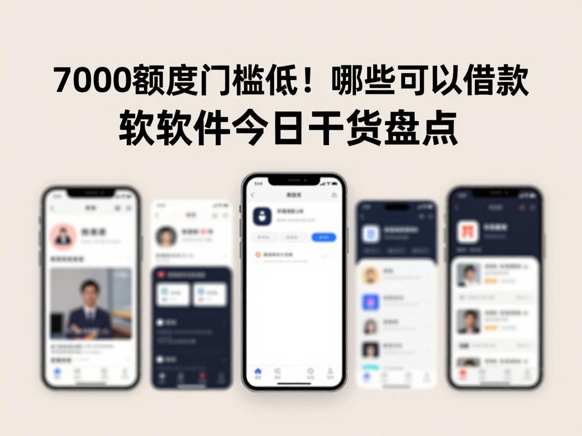 7000额度门槛低!哪些可以借款的软件今日干货盘点,这5个平台值得收藏
