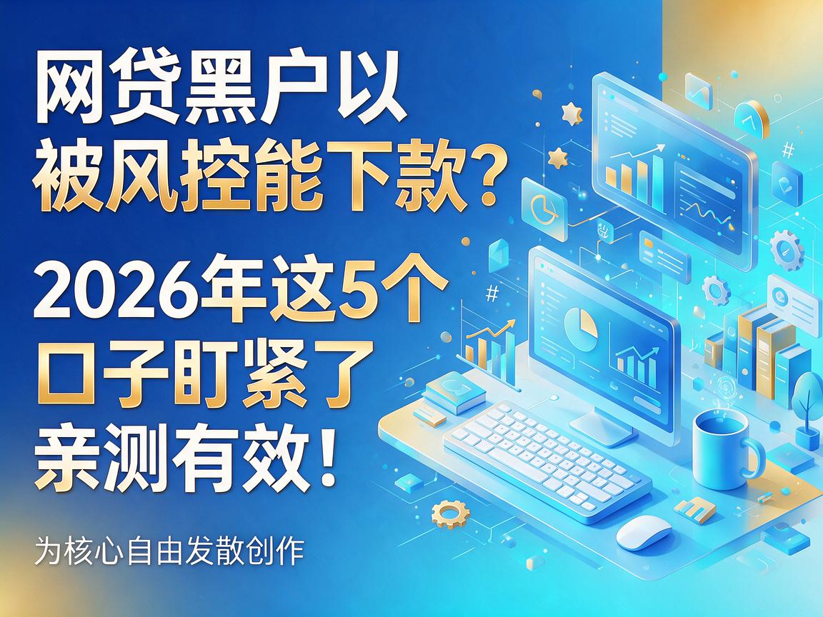 网贷黑户被风控能下款？2026年这5个口子盯紧了，亲测有效！