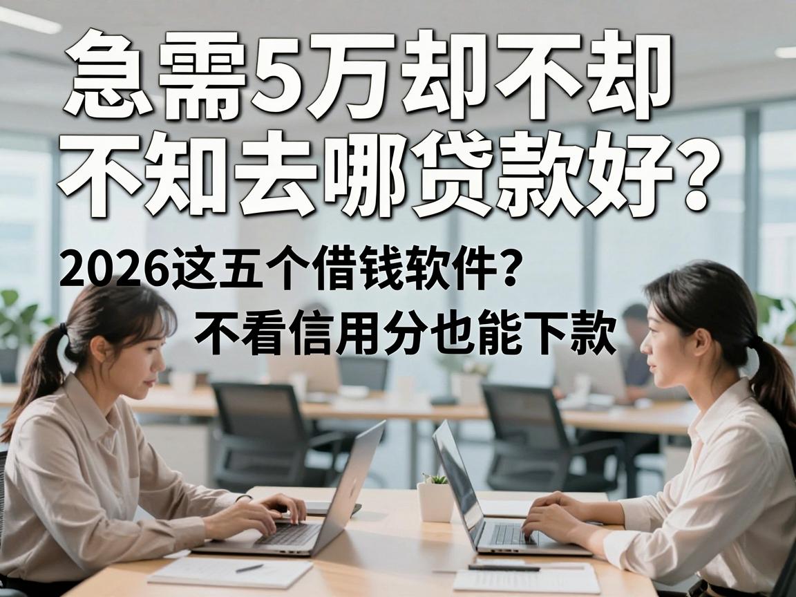 急需5万却不知去哪贷款好？2026这五个借钱软件不看信用分也能下款