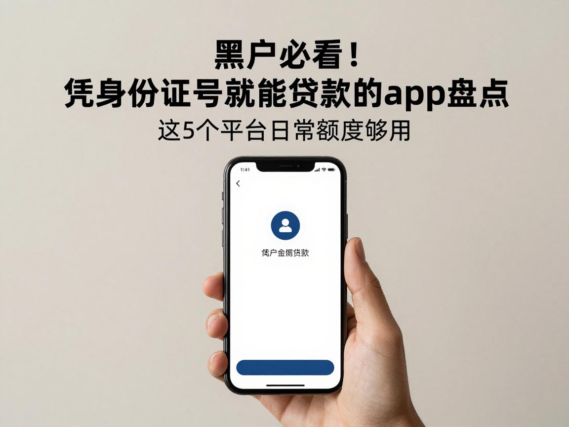黑户必看！凭身份证号就能贷款的app盘点，这5个平台日常额度够用