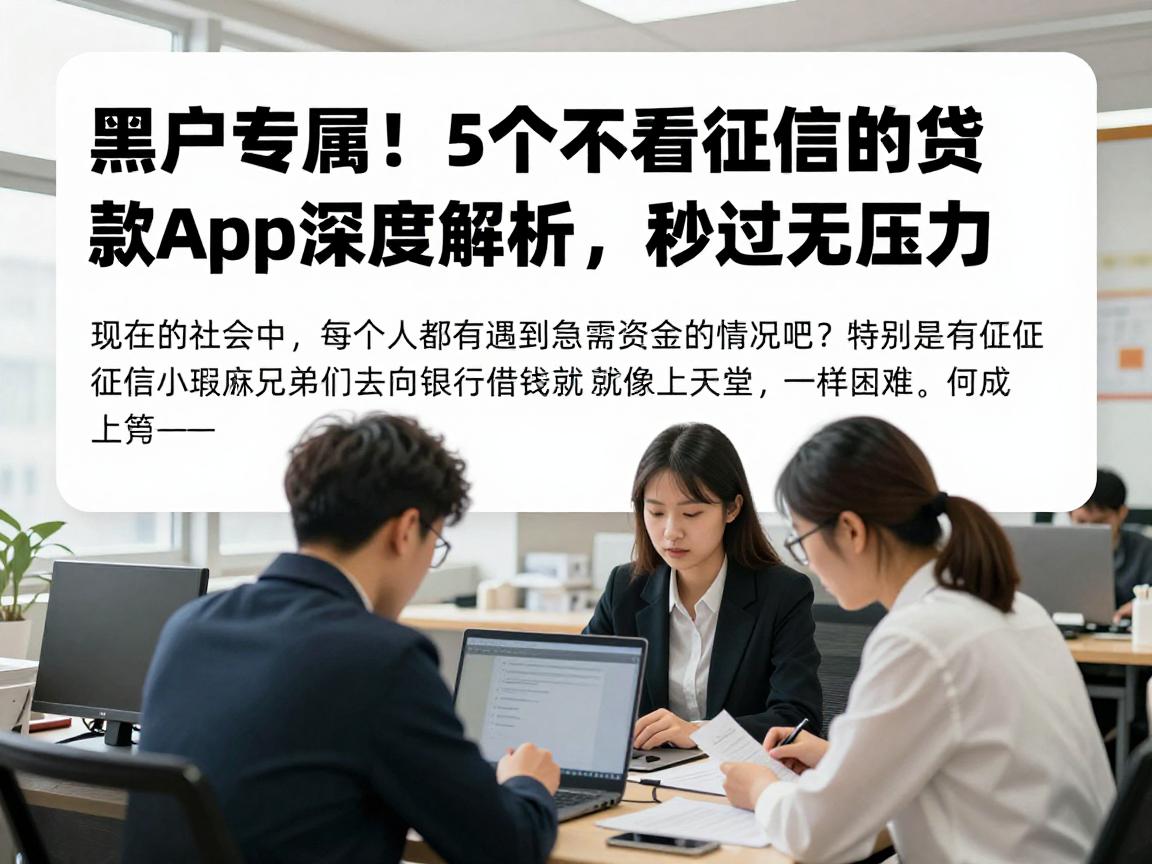 黑户专属！5个不看征信的贷款App深度解析，秒过无压力