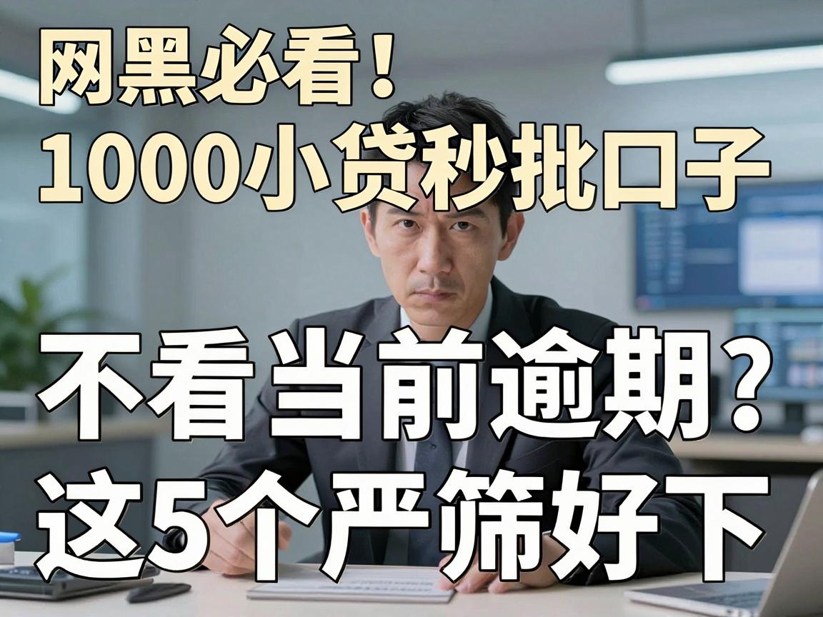 网黑必看！1000小贷秒批口子，不看当前逾期，这5个严筛好下！