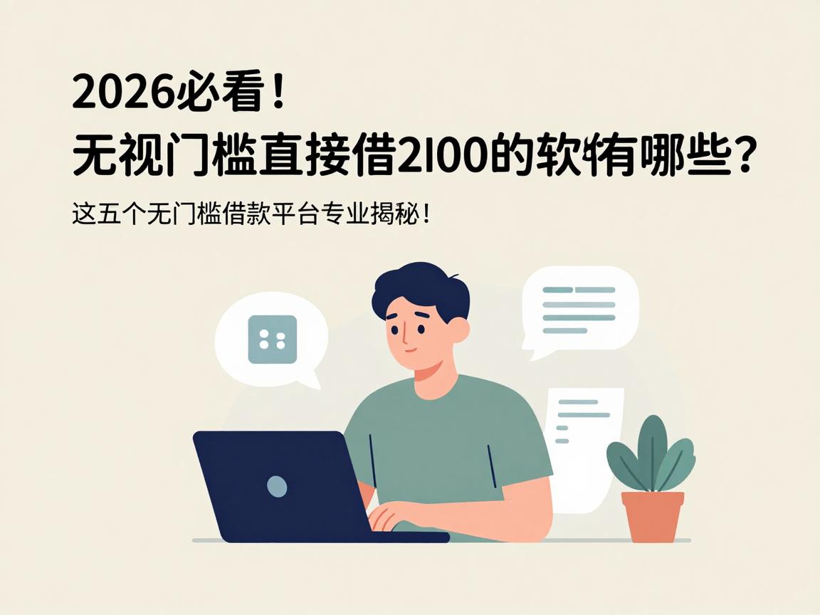 2026必看！无视门槛直接借2000的软件有哪些？这五个无门槛借款平台专业揭秘！