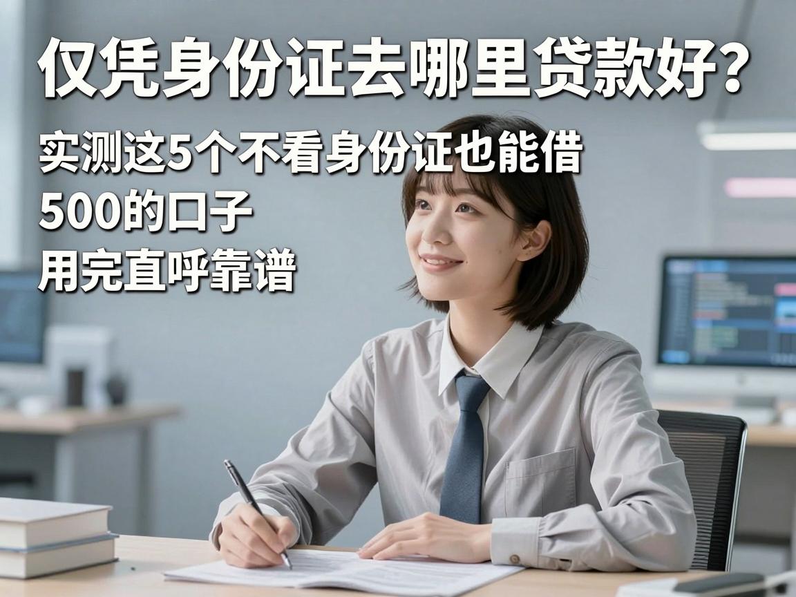 仅凭身份证去哪里贷款好？实测这5个不看身份证也能借500的口子，用完直呼靠谱
