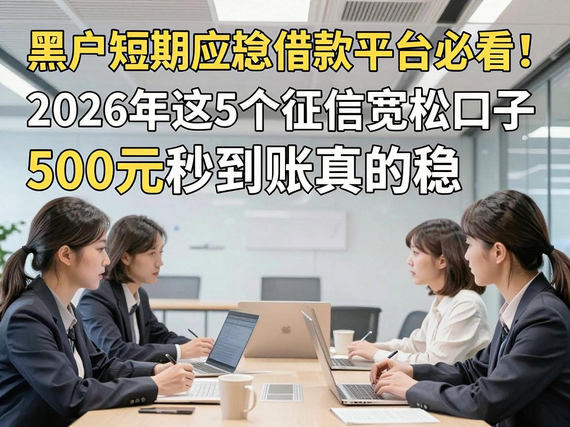 黑户短期应急借款平台必看！2026年这5个征信宽松口子，500元秒到账真的稳