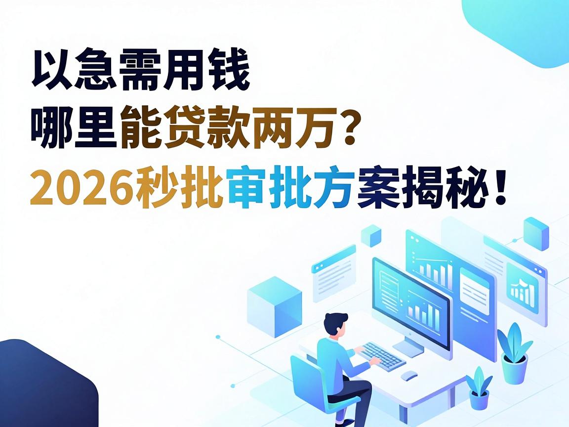 急需用钱哪里能贷款两万？2026秒批审批方案揭秘！