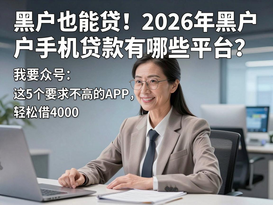 黑户也能贷！2026年黑户手机贷款有哪些平台？这5个要求不高的APP，轻松借4000