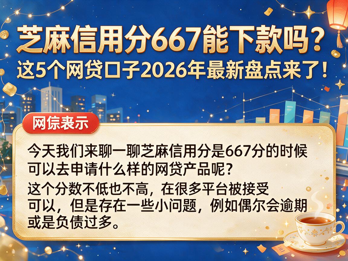 芝麻信用分667能下款吗？这5个网贷口子2026年最新盘点来了！