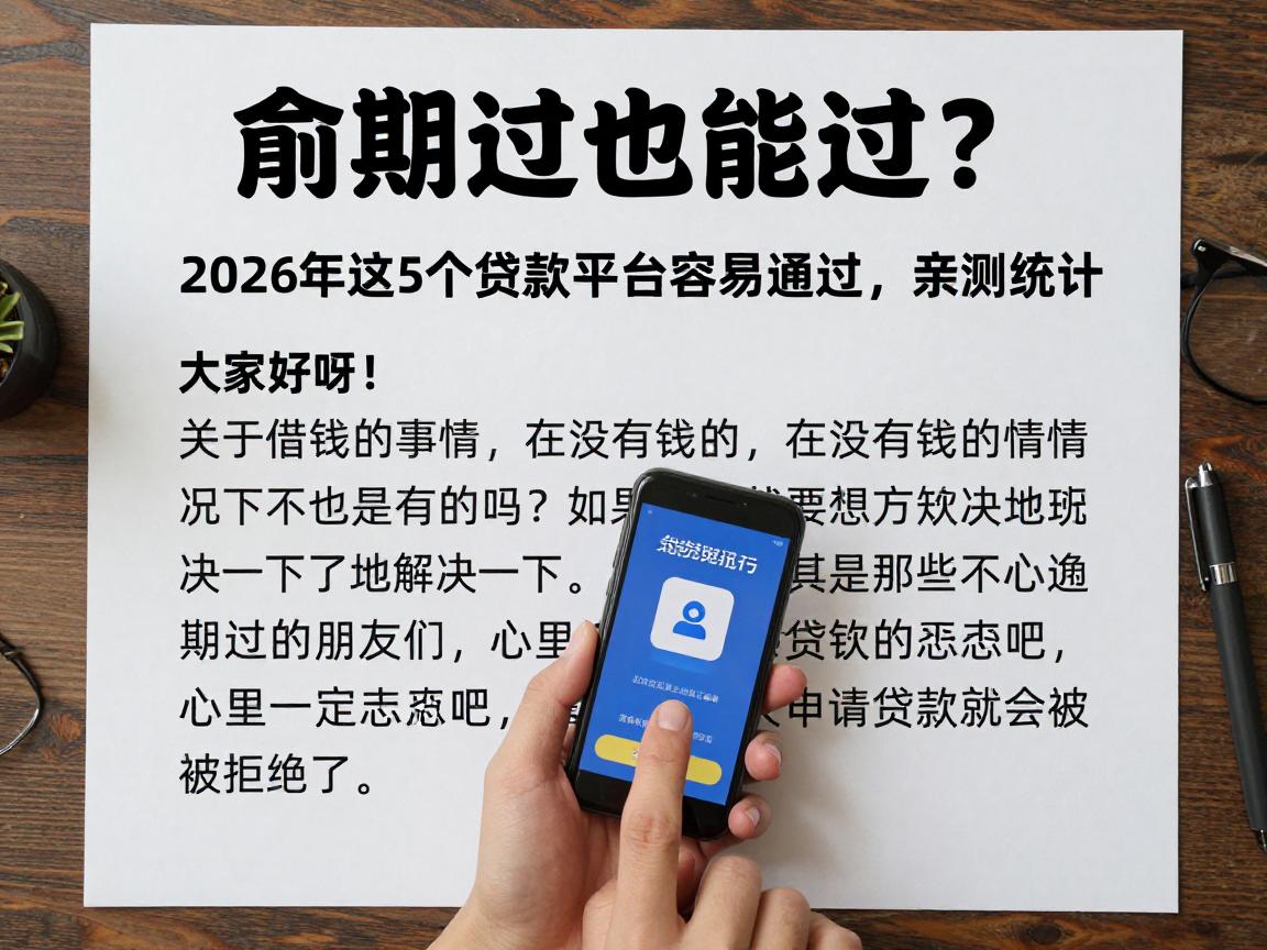 逾期过也能过？2026年这5个贷款平台容易通过，亲测统计！