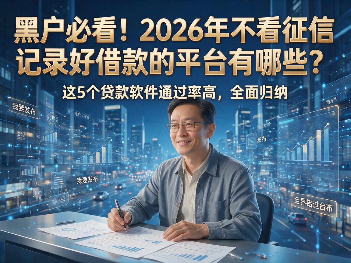 黑户必看！2026年不看征信记录好借款的平台有哪些？这5个贷款软件通过率高，全面归纳！